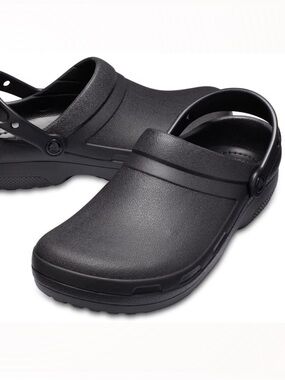 EUC Crocs Specialist II Work Clog Black Slip On Mules M8/W10